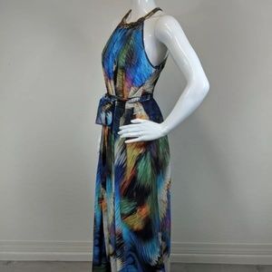 Ranna Gill Tropicalia Pleated Maxi Dress Size XS